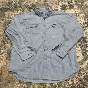 Vintage Carhart Work Shirt Long Sleeve Large 100% Cotton EUC